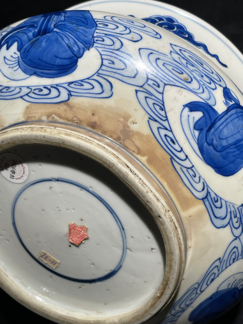 清康熙 青花罗汉纹香炉 - 图13