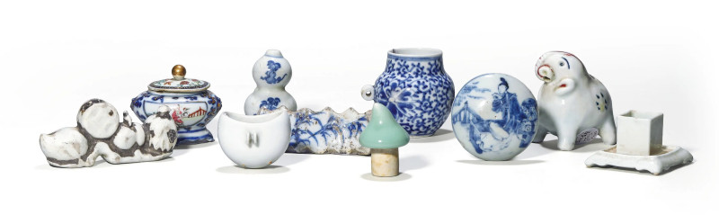 清代 文房小件瓷器一组十件