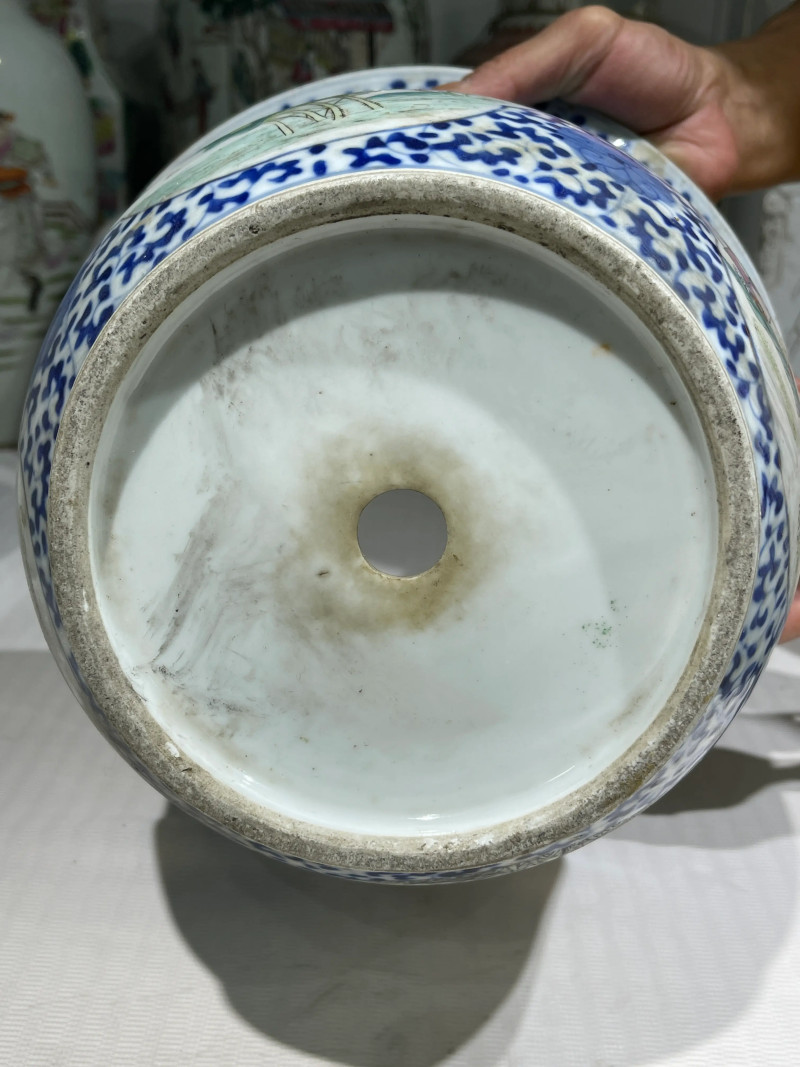 清代 粉彩花盆七件 - 图24