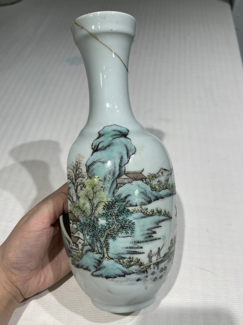 清代 粉彩花鸟纹瓶一组二十一件 - 图51