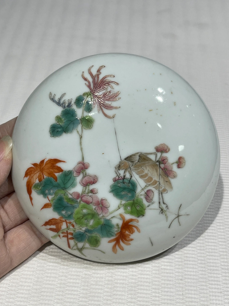 清代 粉彩文房瓷器一组十二件 - 图3