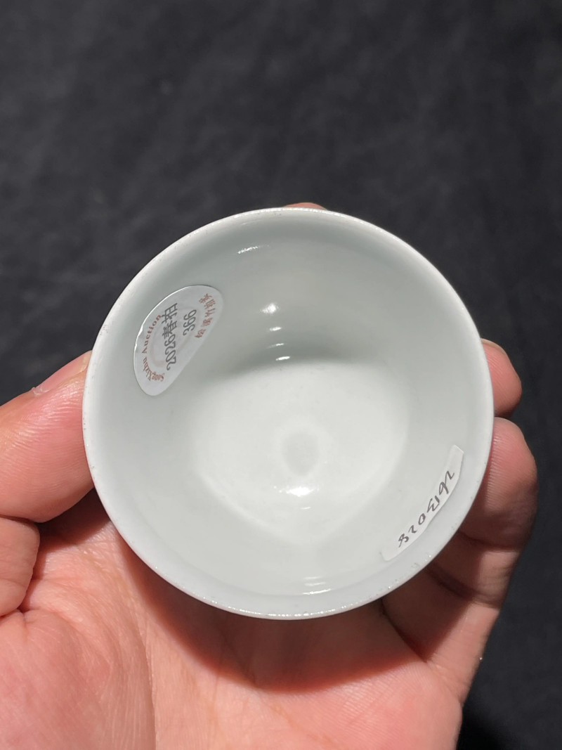 清晚期 斗彩兰花杯 - 图5