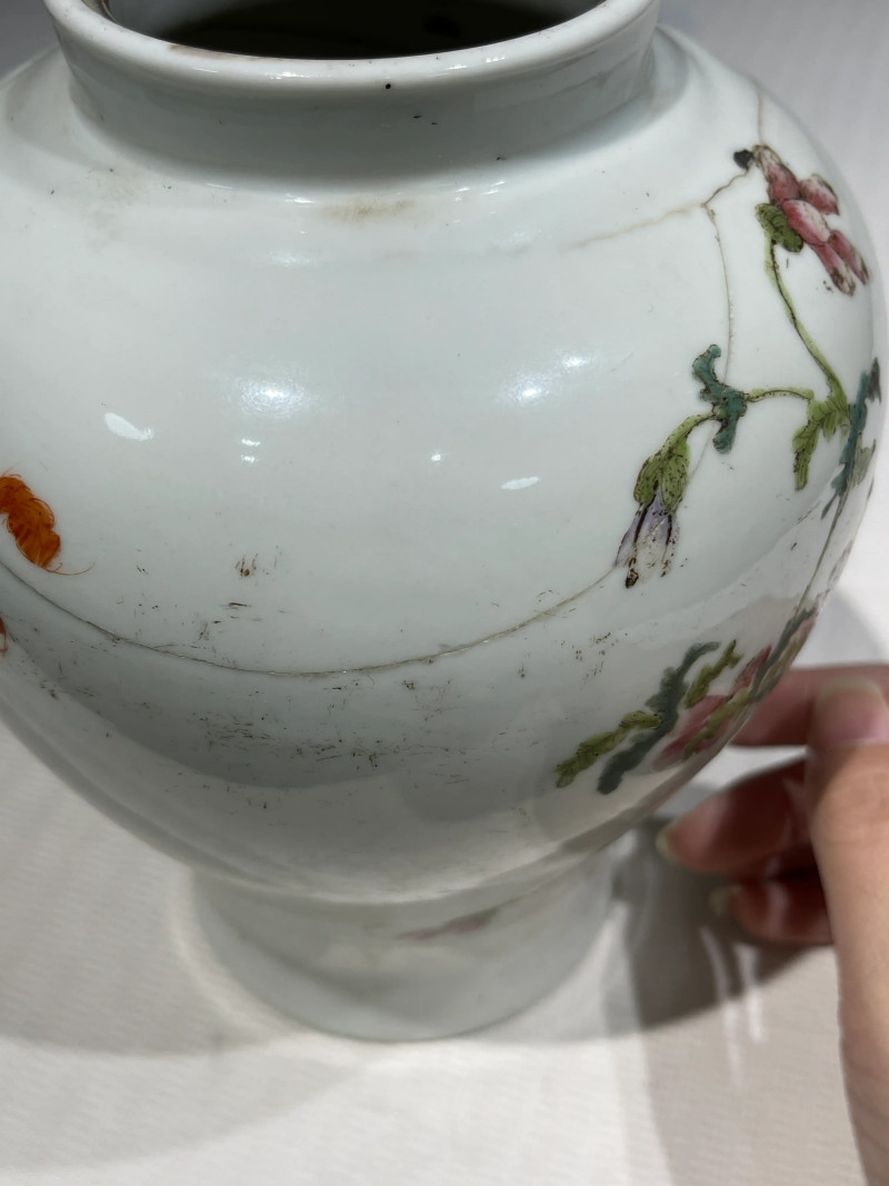 清代 粉彩花鸟纹瓶一组二十一件 - 图20