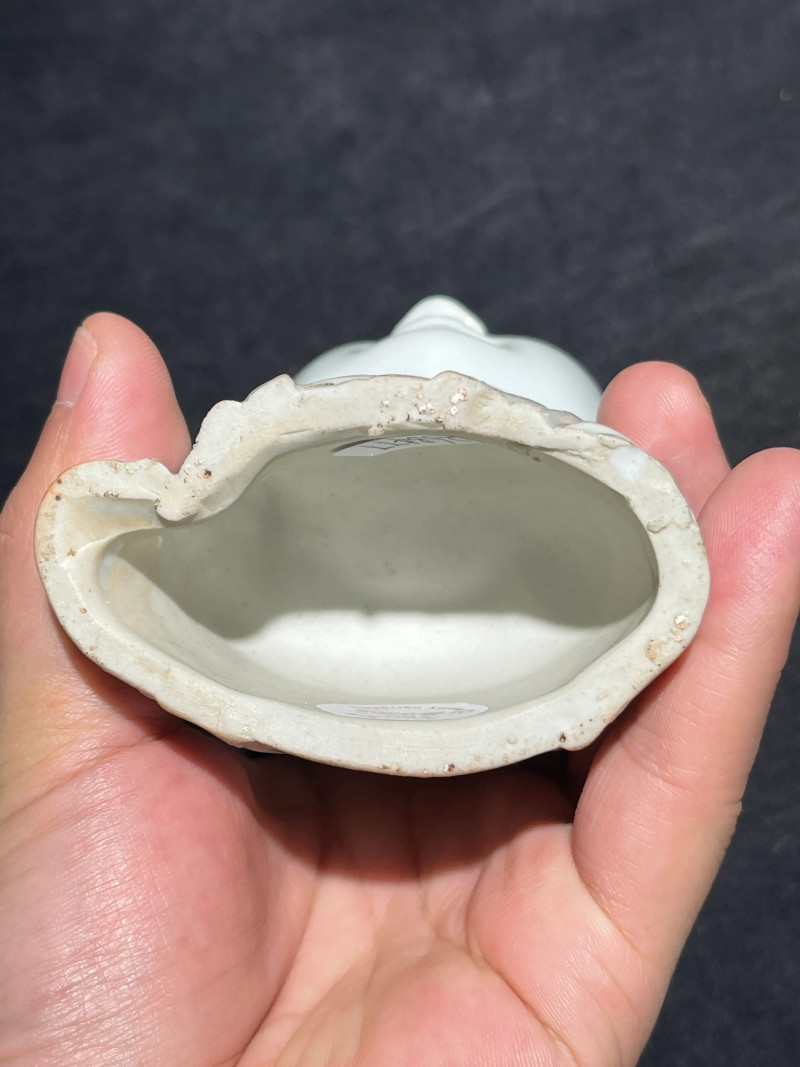 清代 白釉佛头瓷塑 - 图9