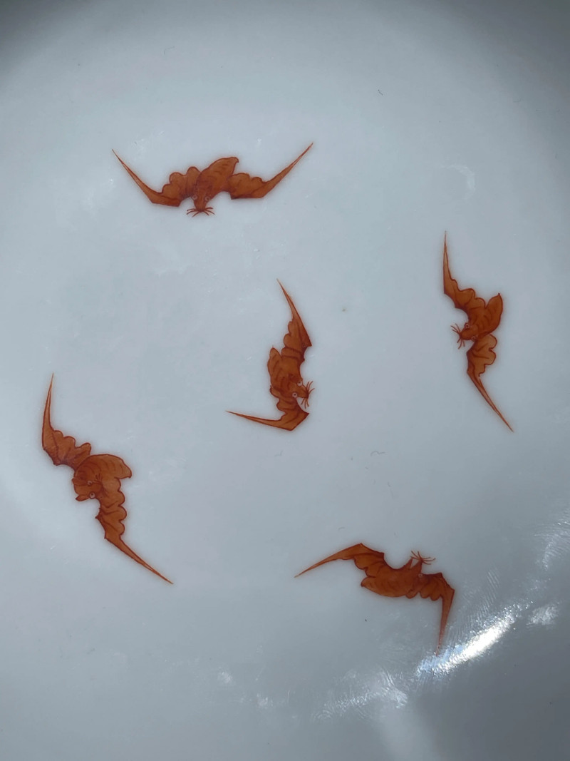 清代 粉彩花卉纹盘 - 图6