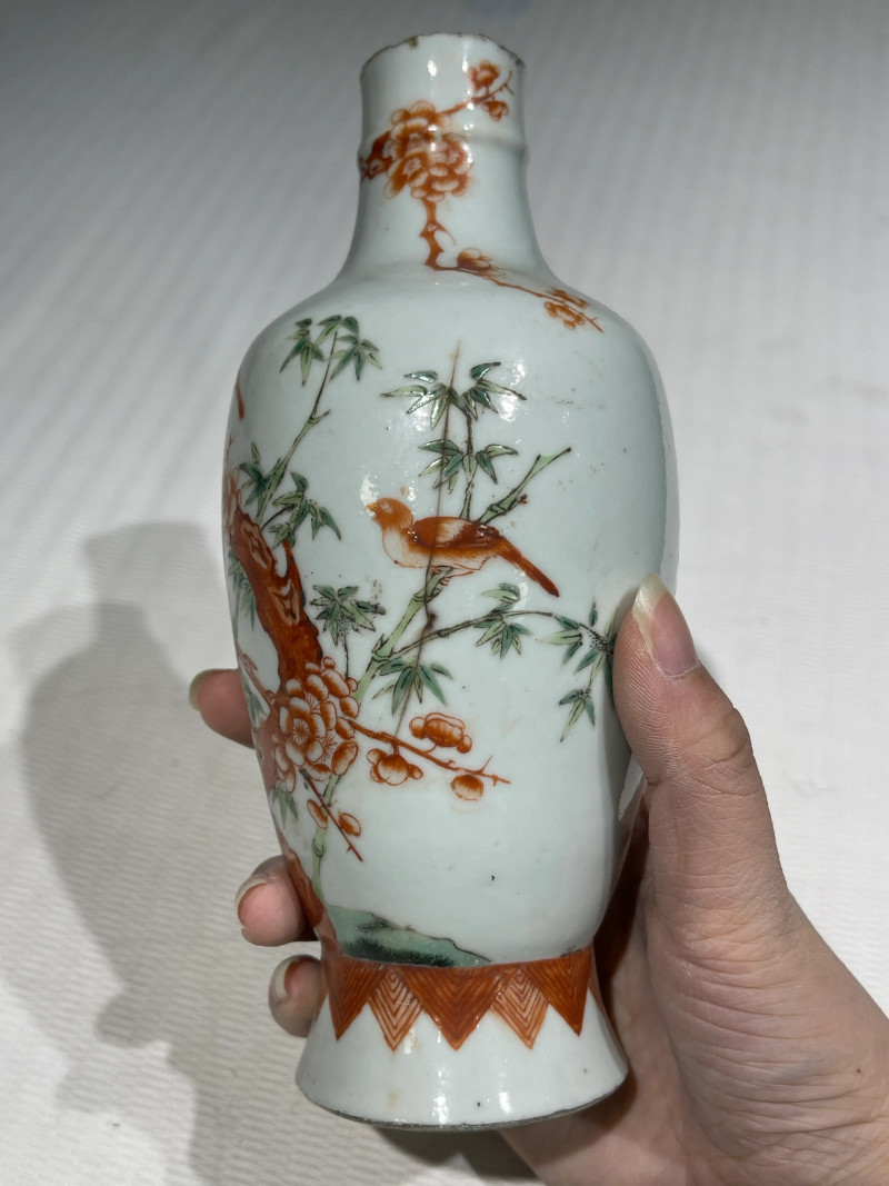 清代 粉彩花鸟纹瓶一组二十一件 - 图22