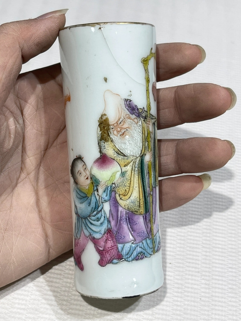 清代 粉彩文房瓷器一组十二件 - 图41