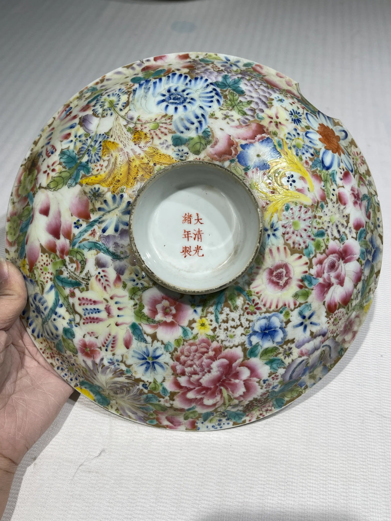 清代 粉彩瓷器一组七件 - 图33