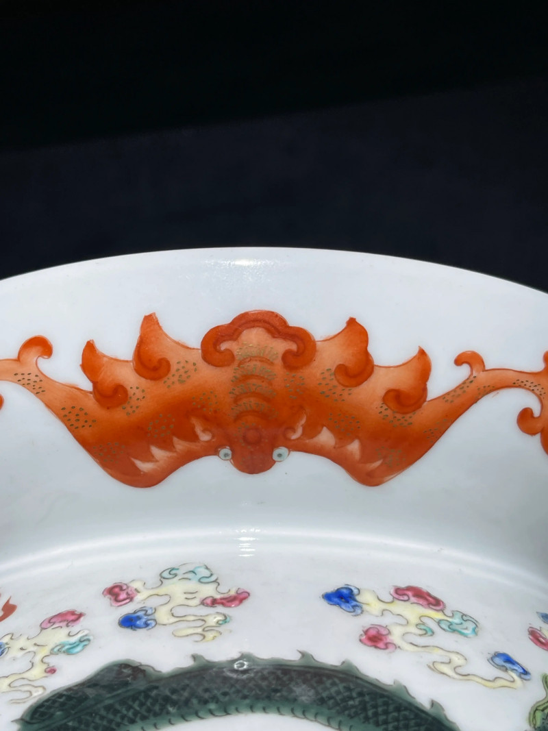 清光绪 粉彩八宝龙纹花囊 - 图9