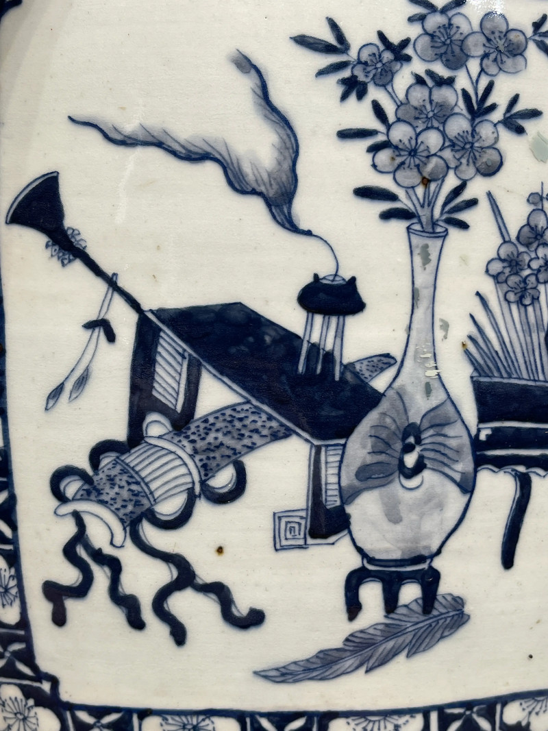 清中期 青花博古纹绣墩 - 图11
