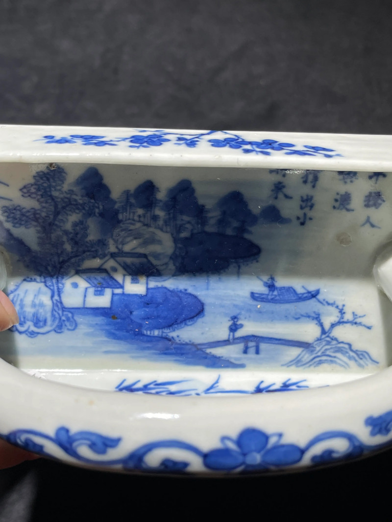 清晚期 青花瓷器一组两件 - 图18