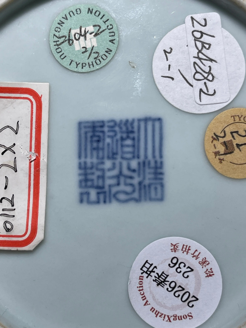 清道光 青花缠枝莲纹盘一对 - 图14