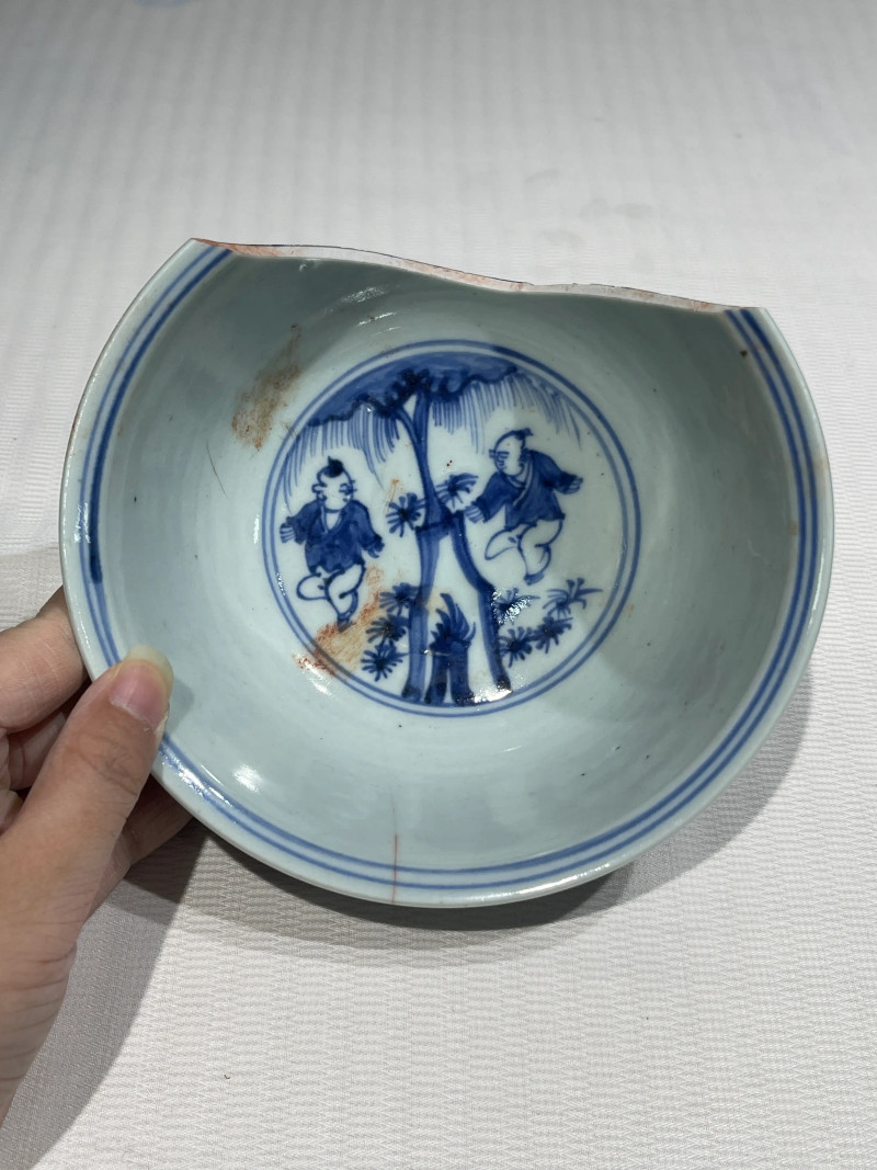 清代 青花瓷器一组八件 - 图13