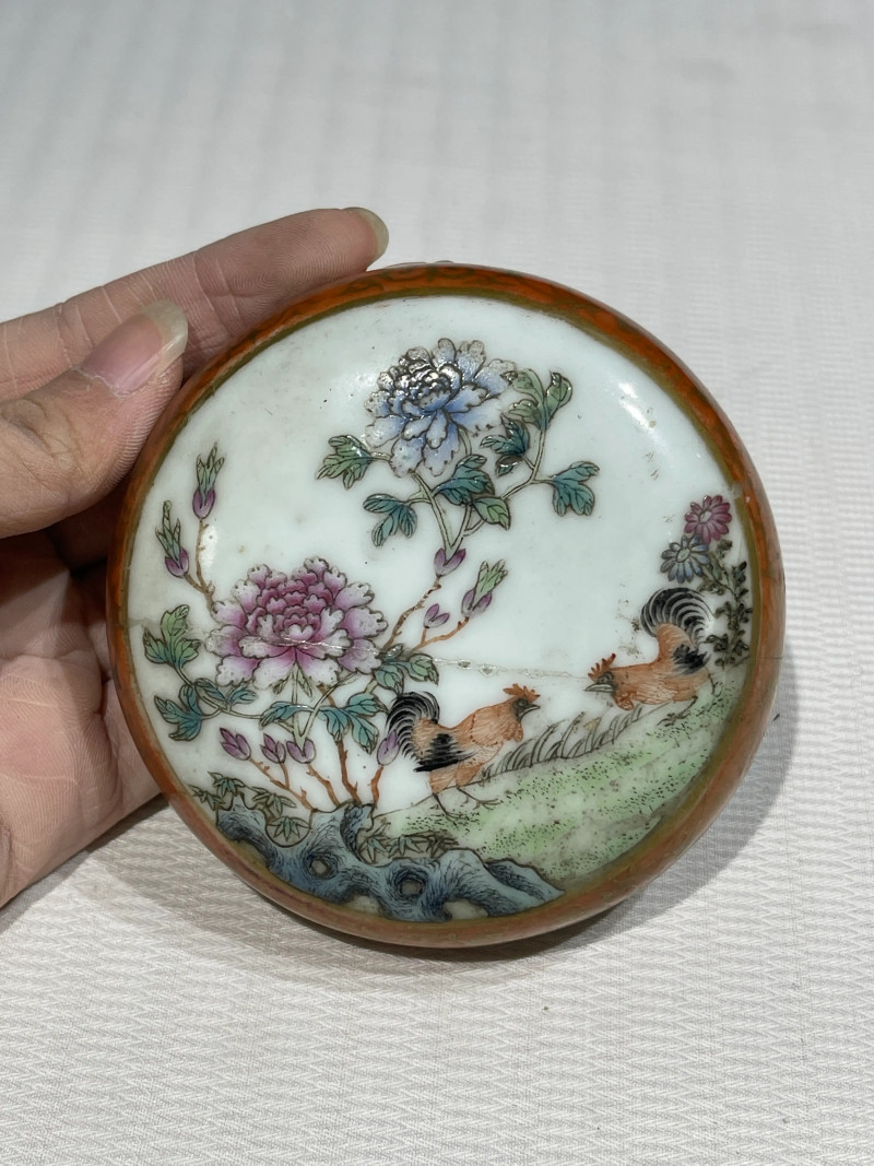 清代 粉彩文房瓷器一组十二件 - 图9