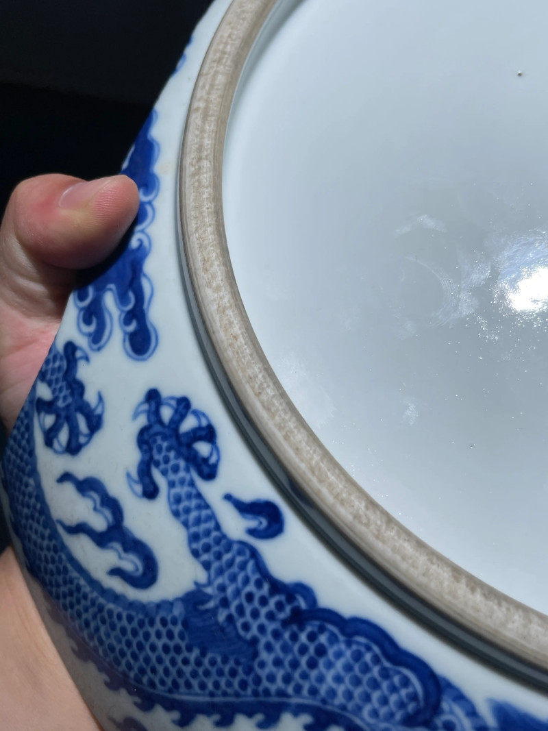 清光绪 青花龙纹大盘 - 图8
