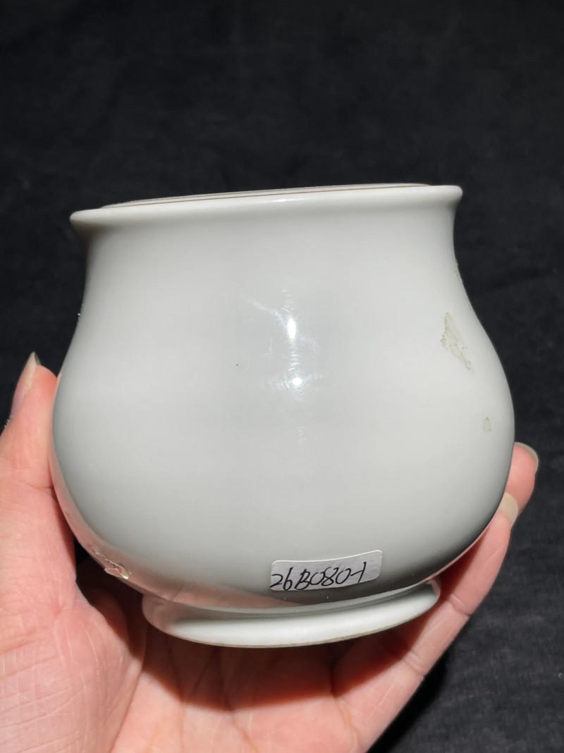 民国 粉彩花卉纹温酒器 - 图5