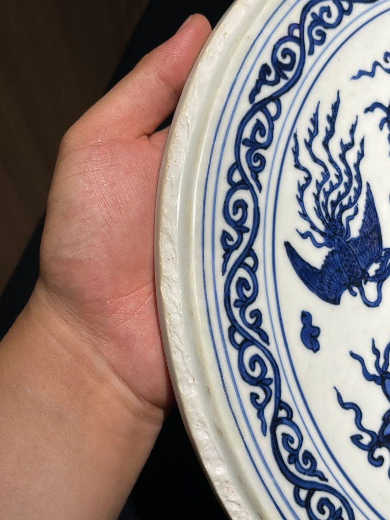 明晚期 青花龙纹瓷板 - 图12