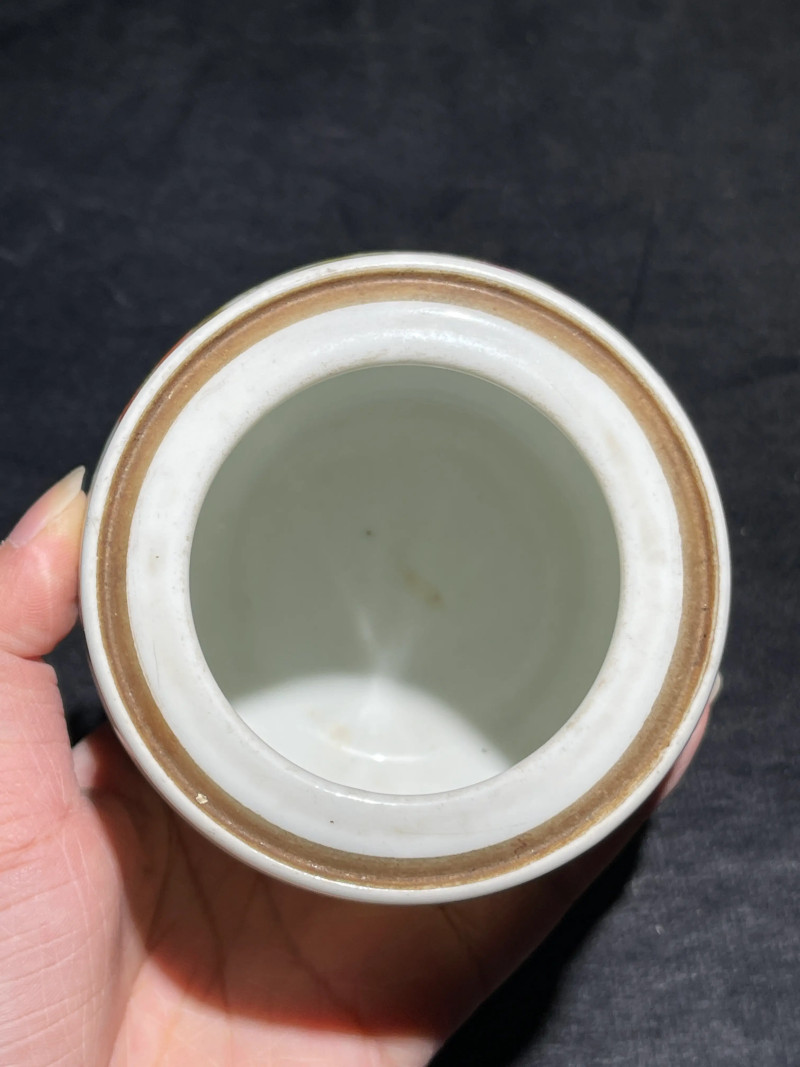 民国 粉彩花卉纹温酒器 - 图6