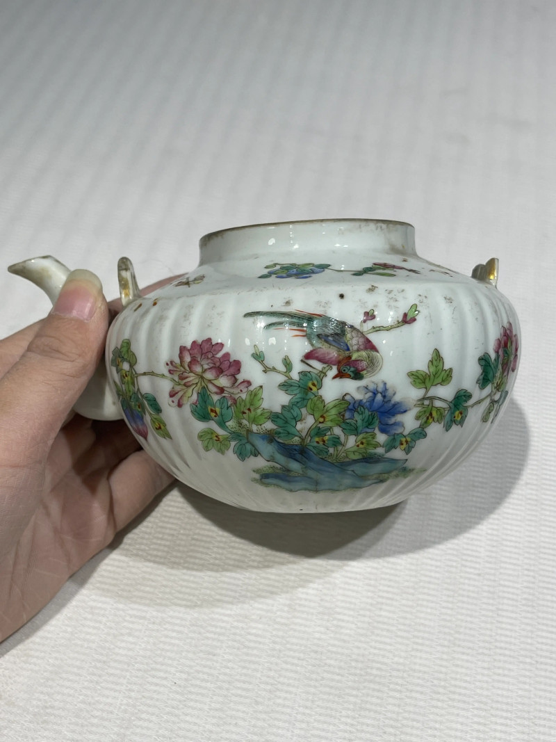 清代 粉彩茶壶一组十五件 - 图33