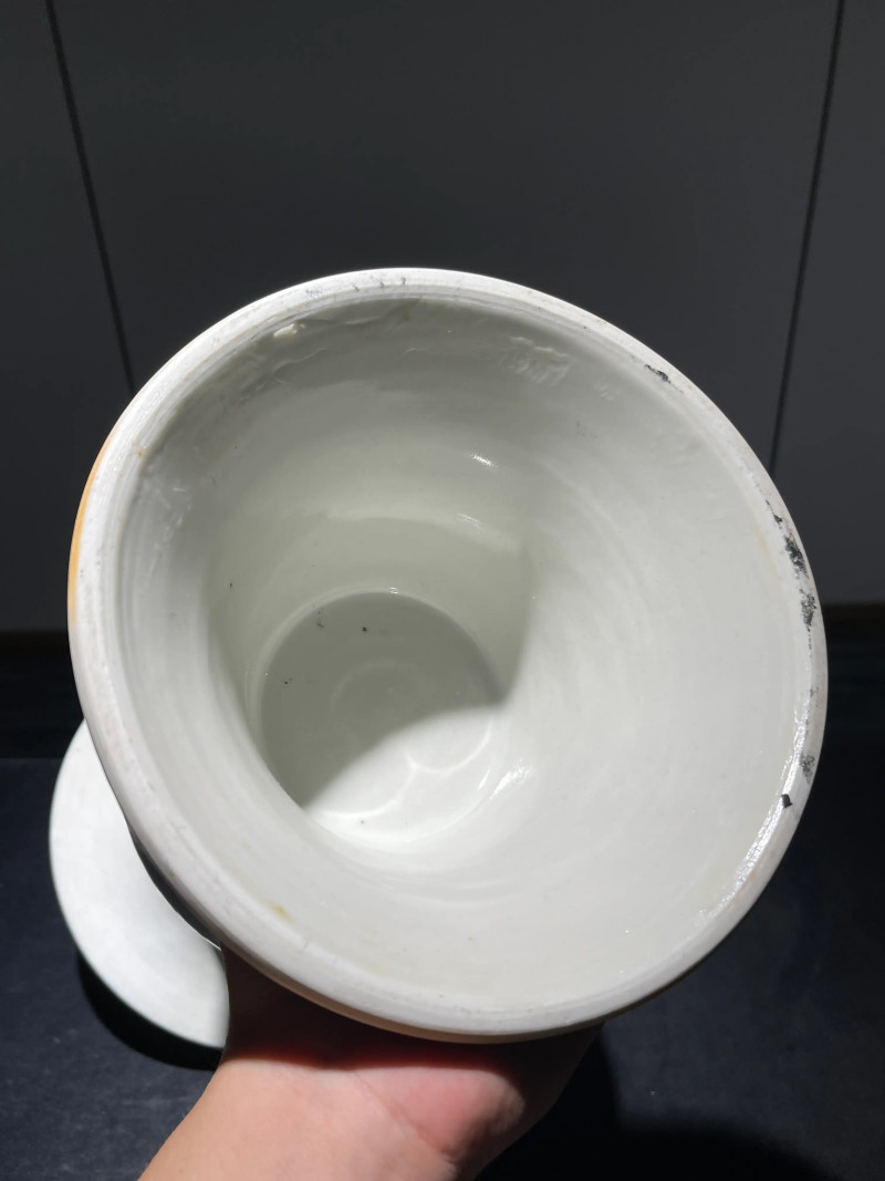 清乾隆 青花几何纹花觚一对 - 图7