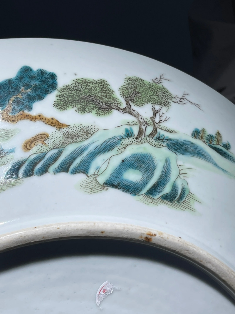 清光绪 粉彩百鹿纹大盘 - 图12