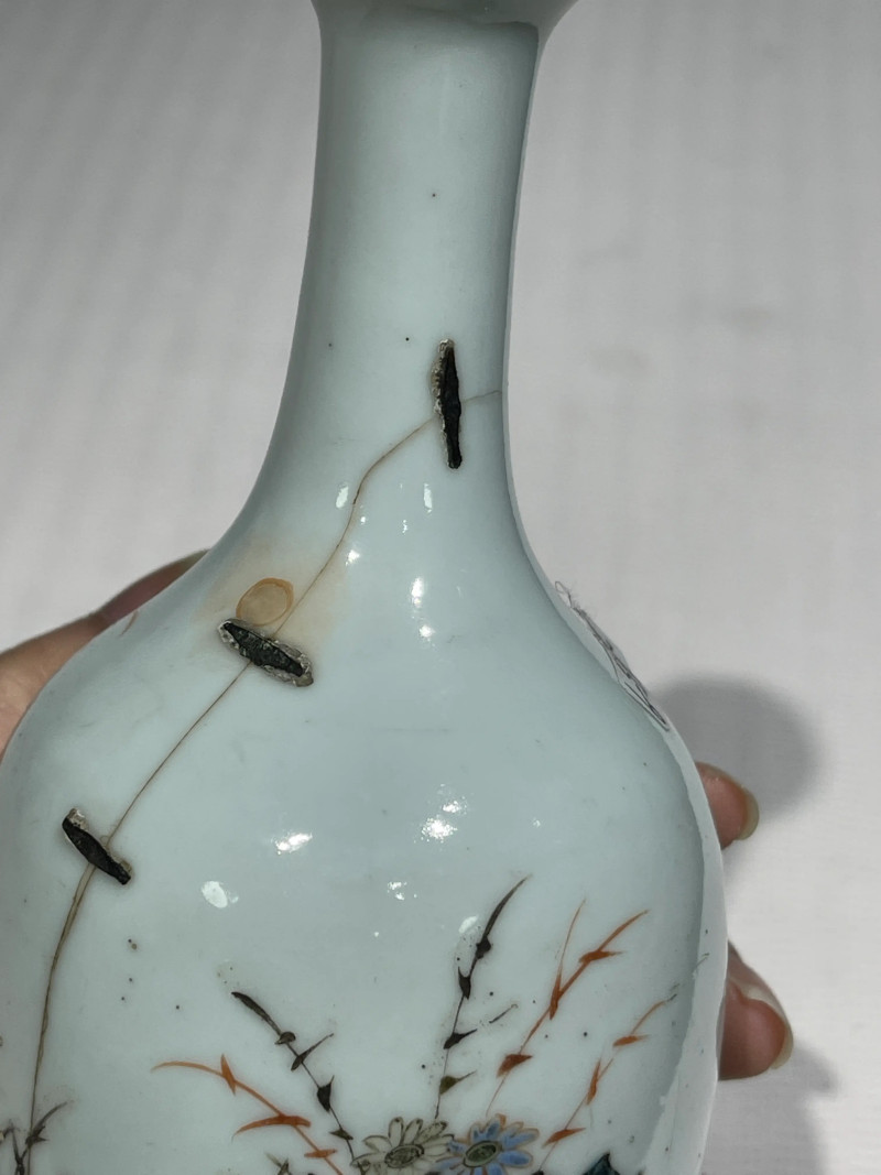 清代 粉彩花鸟纹瓶一组二十一件 - 图35
