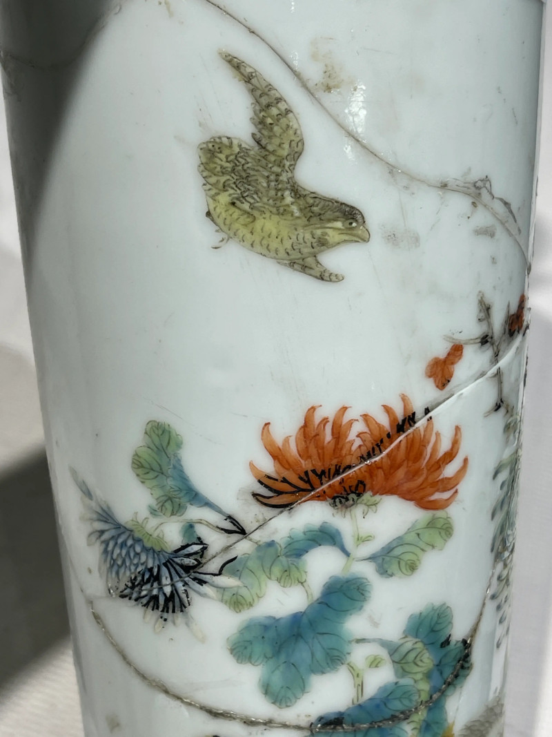 清代 粉彩花鸟纹瓶一组二十一件 - 图67