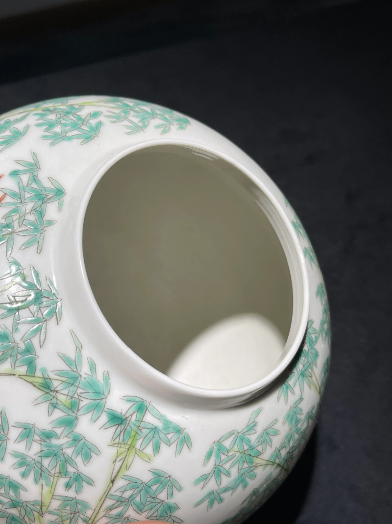 民国 粉彩竹林七贤纹皮灯一对 - 图8