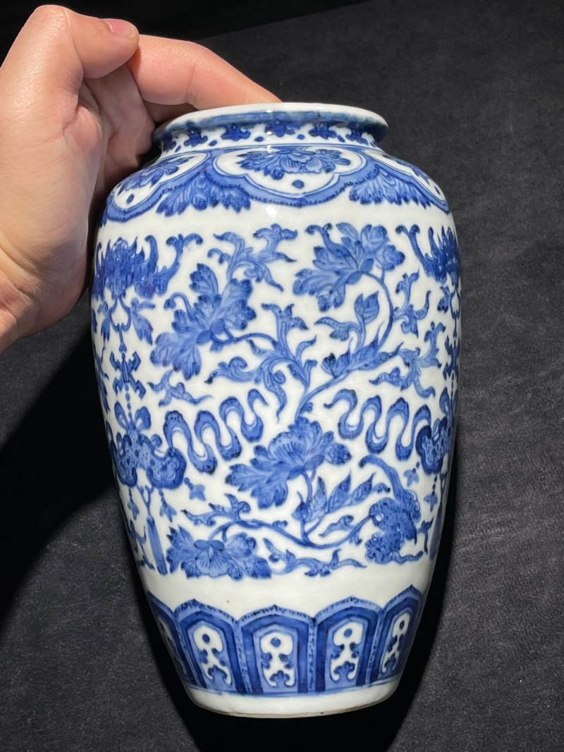 清乾隆 青花福庆有余纹尊 - 图2