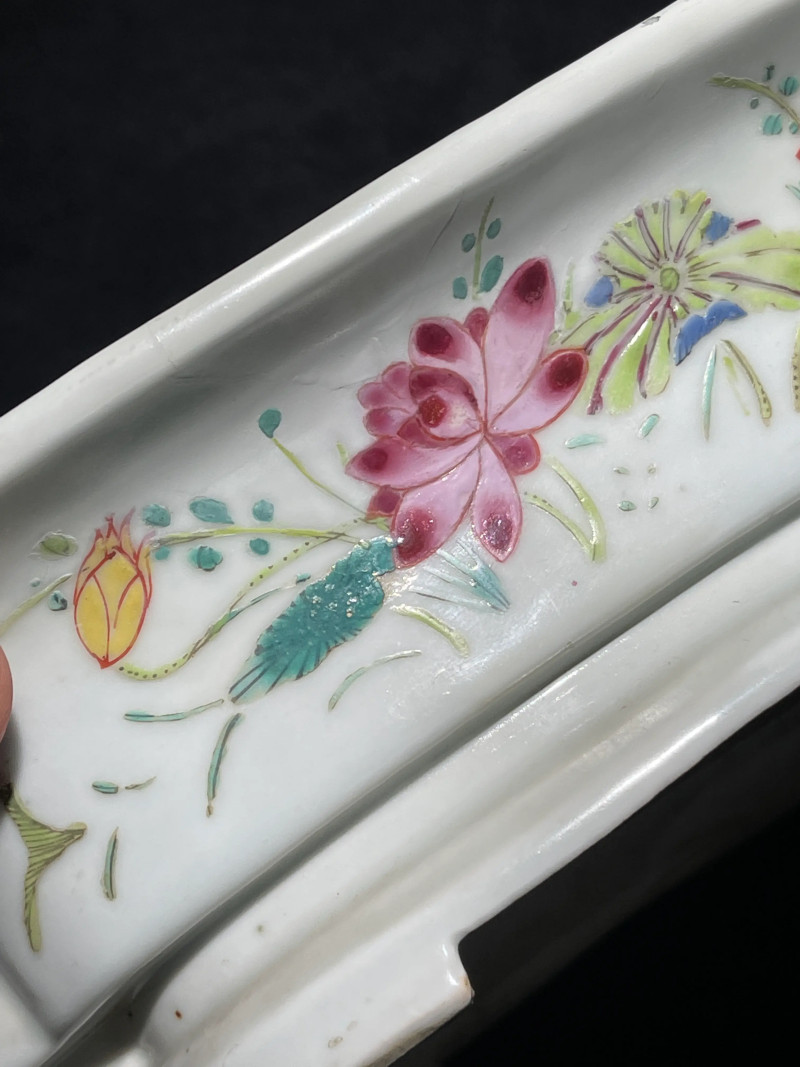 清雍正 粉彩花卉纹水仙盆 - 图7