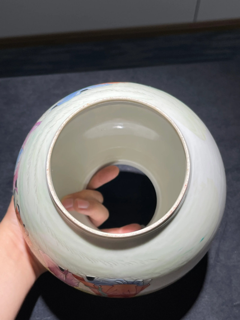 民国 粉彩竹林七贤纹皮灯一对 - 图9