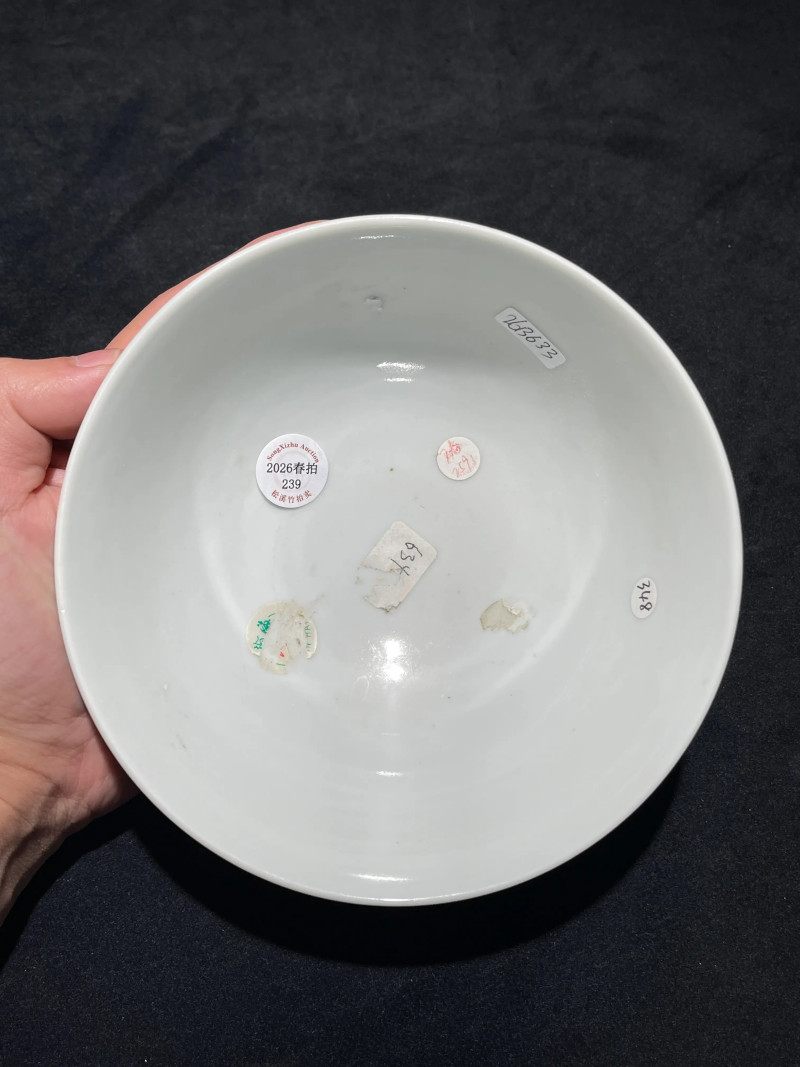 清道光 青花婴戏纹碗 - 图11