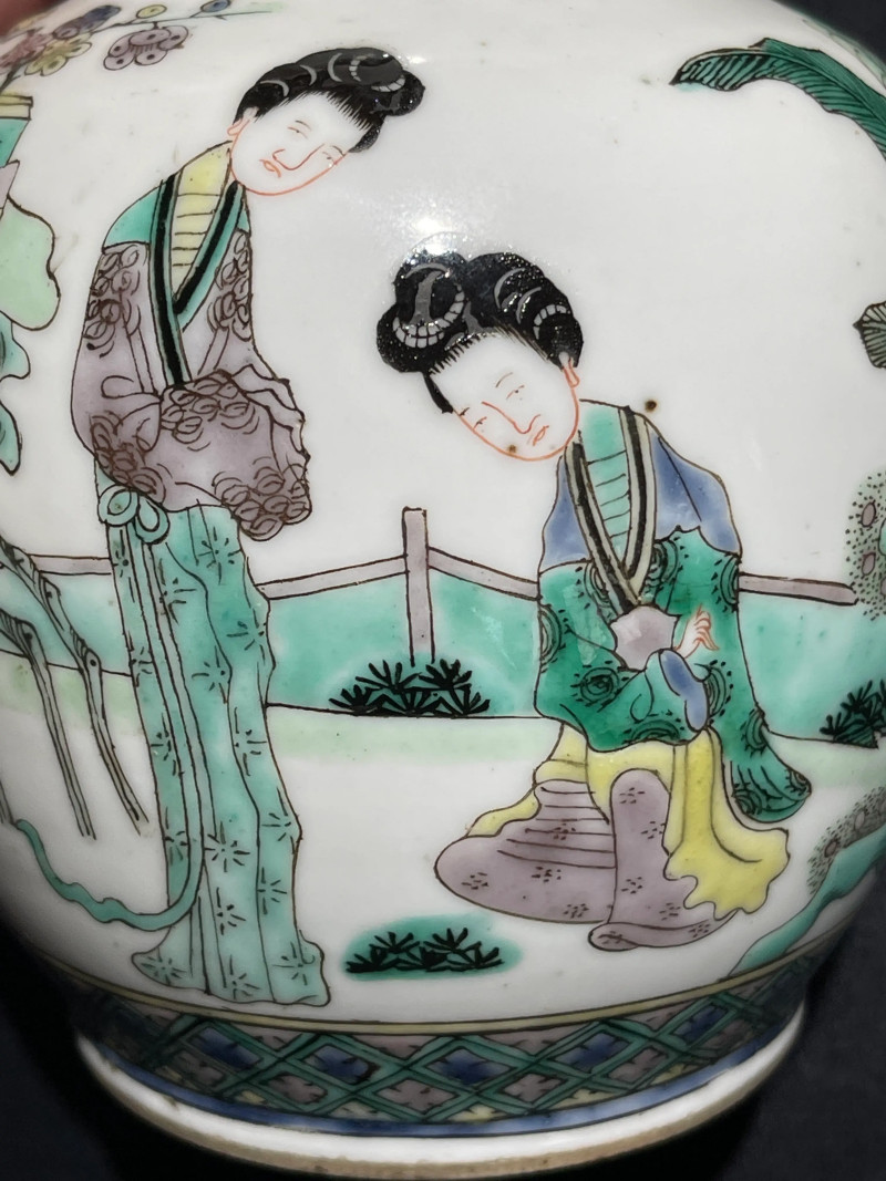 清晚期 五彩人物纹葫芦瓶一对 - 图16