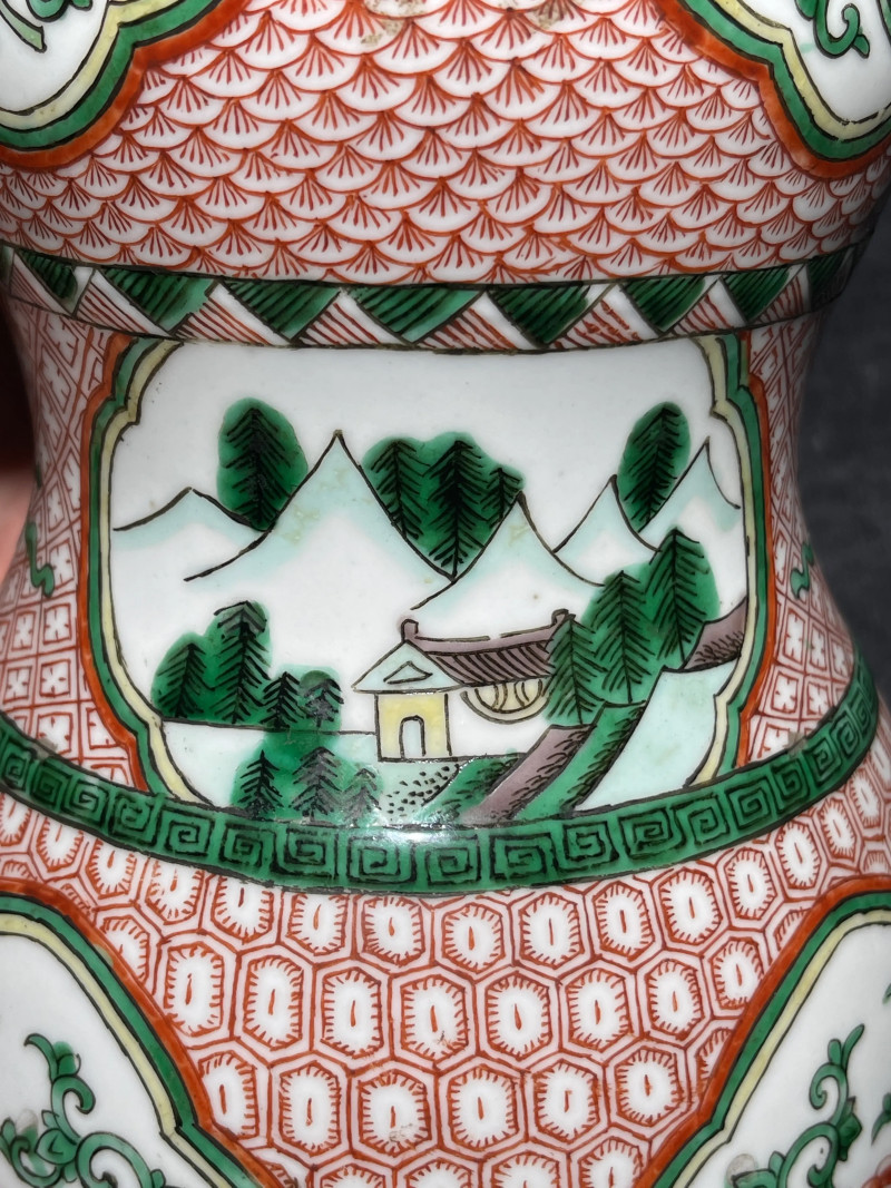 清晚期 五彩花卉纹葫芦瓶 - 图10