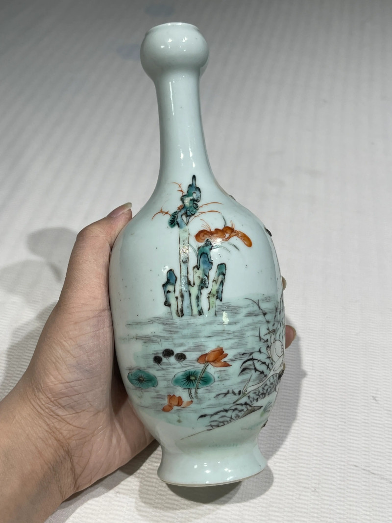 清代 粉彩花鸟纹瓶一组二十一件 - 图31