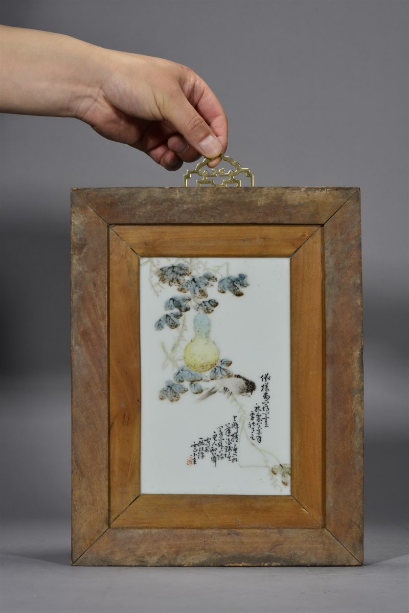 民国 邢凡仙花鸟挂屏 - 图2