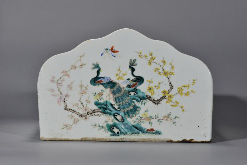 清同治 粉彩满池娇床屉 - 图5