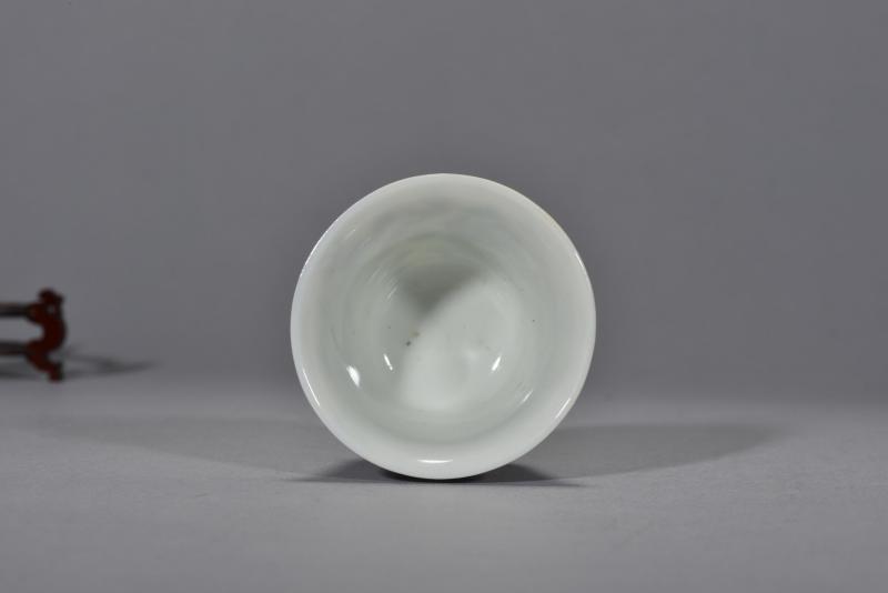 清晚期 青花云龙纹铃铛杯一对 - 图7
