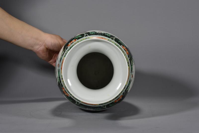 近现代 古彩花鸟赏瓶 - 图7