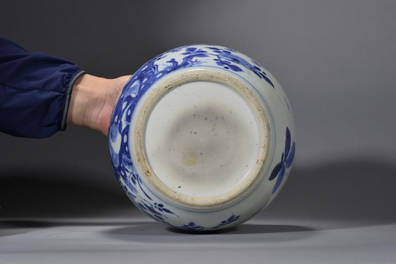 清康熙 青花雉鸡牡丹纹罐 - 图6