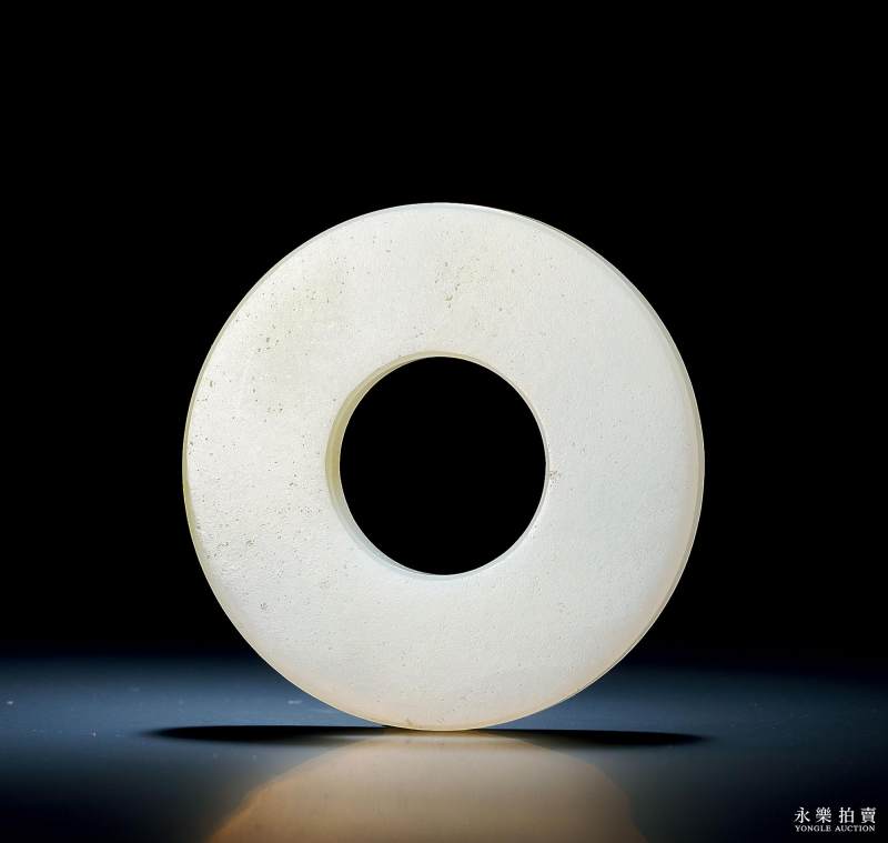 清 白玉素环