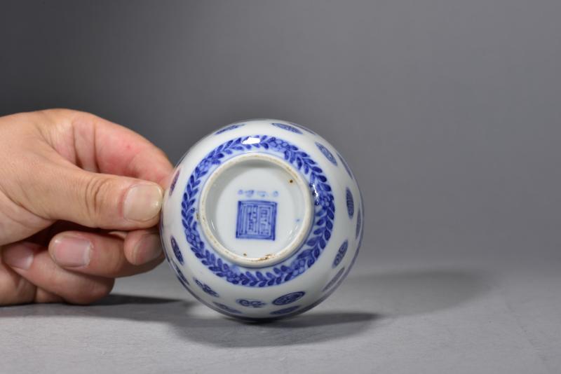 清光绪 泰皇拉玛五世定烧团寿纹盖碗 - 图4