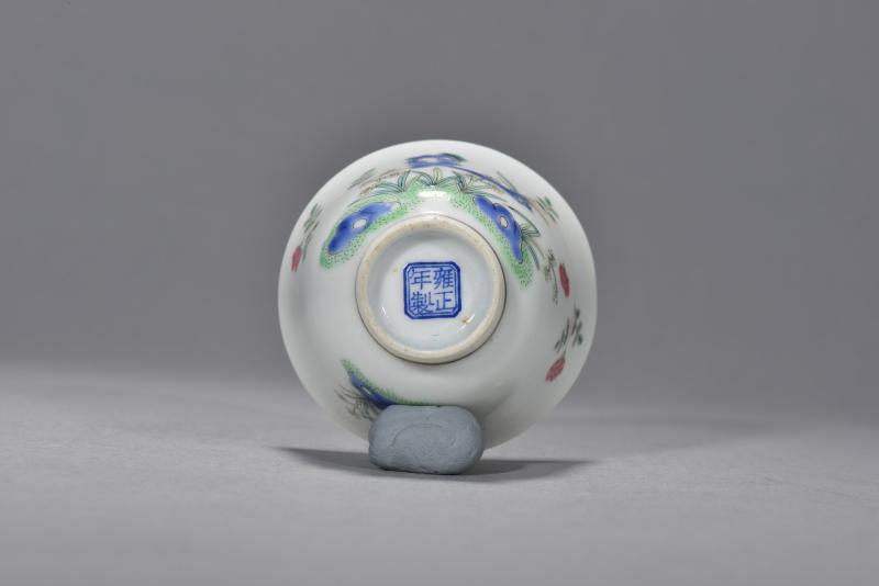 民国 粉彩花神杯 - 图4