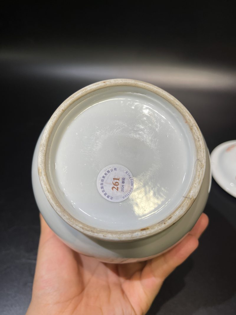 清 矾红彩云龙纹壮罐 - 图8