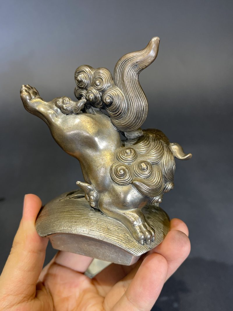 清 纯银狮子香薰 - 图6