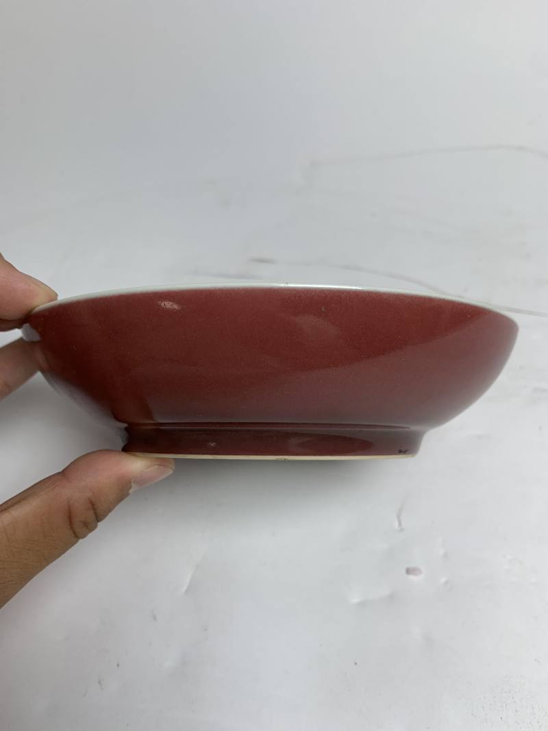清雍正 霁红釉盘 - 图4
