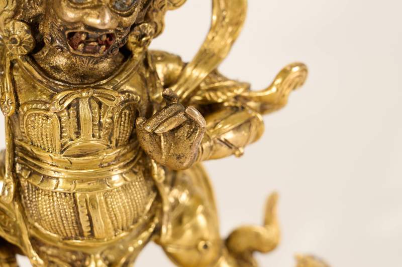 Lot925 明代 铜鎏金金刚玄母 - 图4