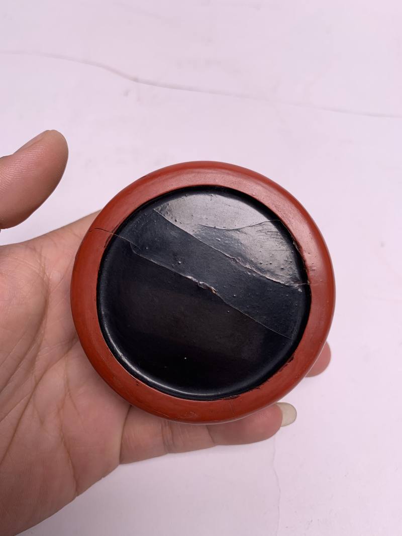 明早期 剔红楼阁人物小圆盒 - 图11