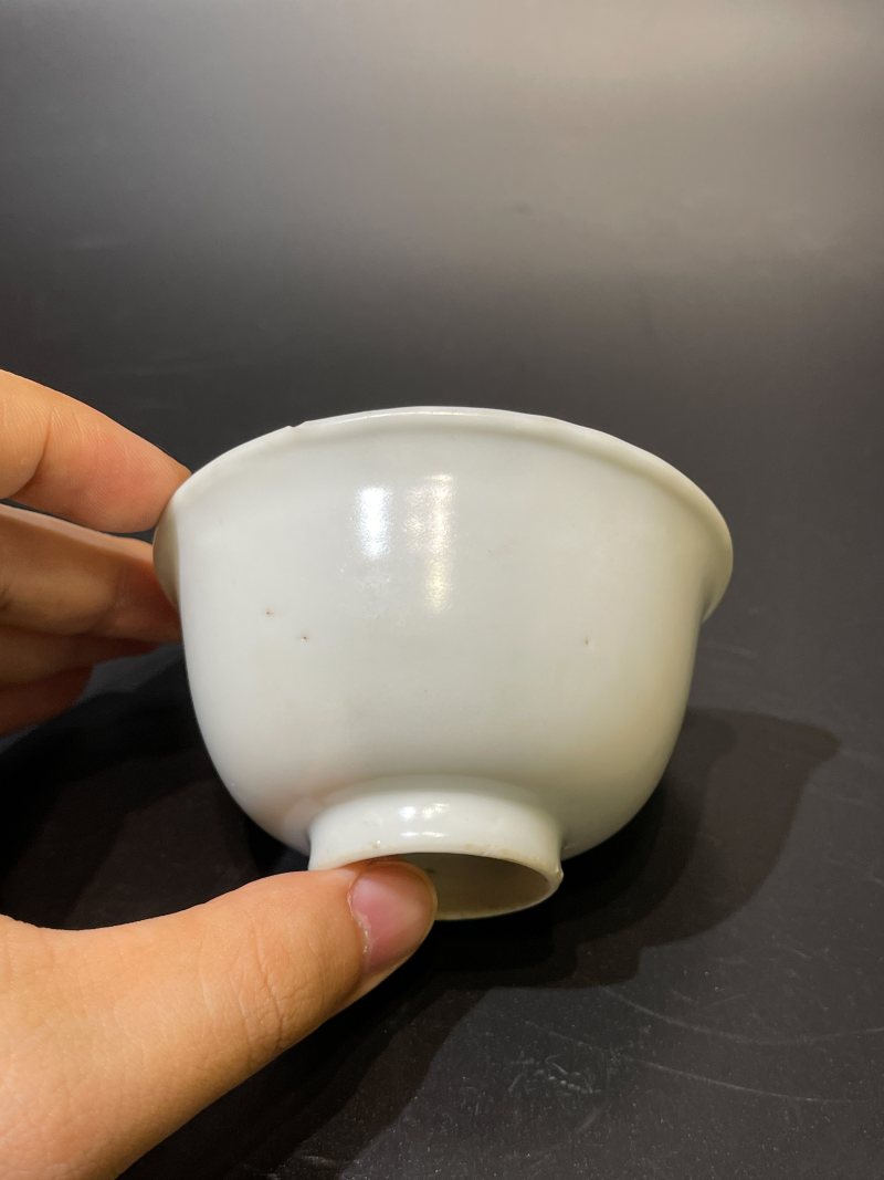 明早期 白釉茶圆 - 图4