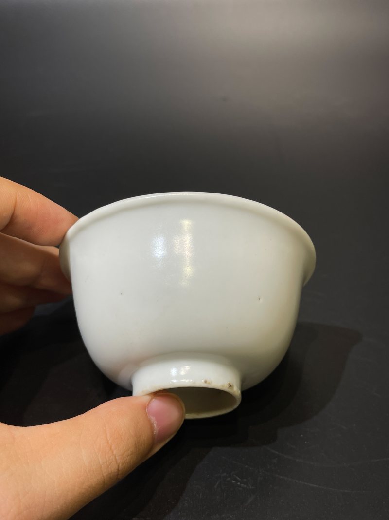 明早期 白釉茶圆 - 图5